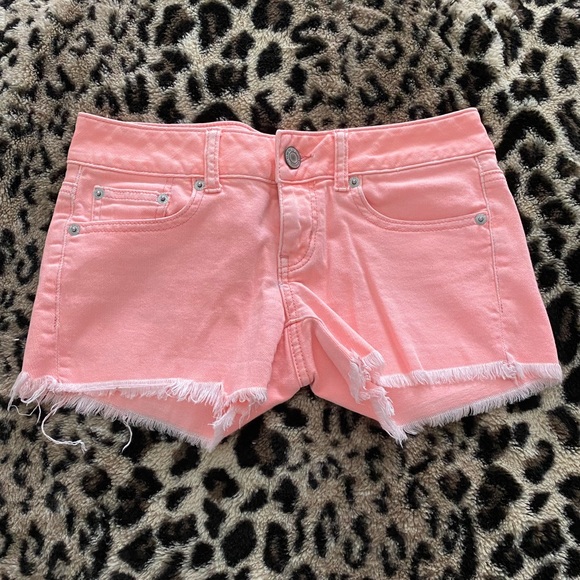 American Eagle Outfitters Pants - American Eagle pink coral denim jean shorts